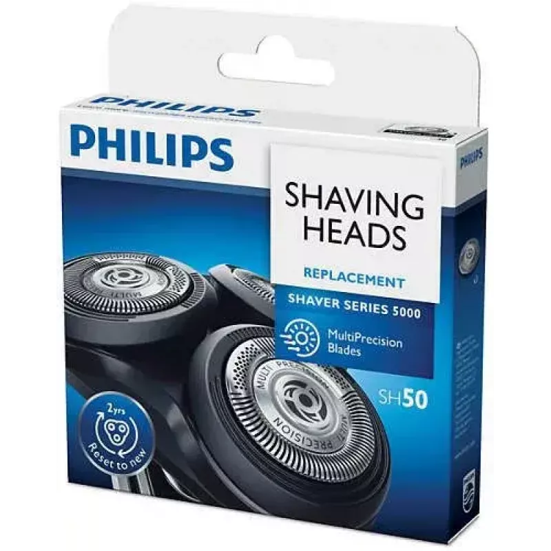Vahetatavad elektrilised pardlipead Philips SHAVER Series 5000 SH50/50, 3 pead, kroom