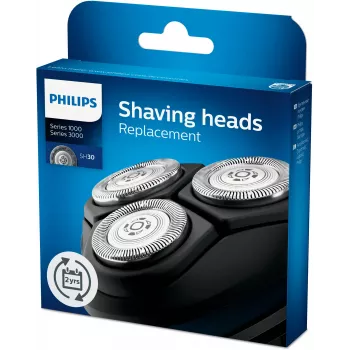 Asendus elektrilised pardlipead Philips SHAVER Series 3000 SH30/50 — 3 roostevabast terasest pead