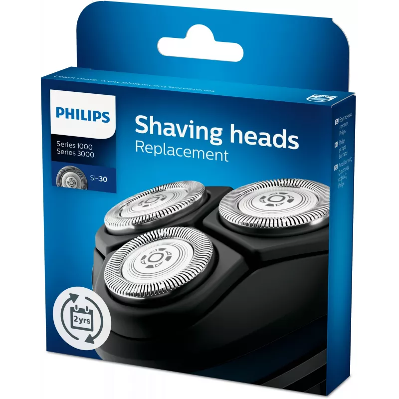 Asendus elektrilised pardlipead Philips SHAVER Series 3000 SH30/50 — 3 roostevabast terasest pead
