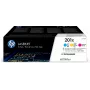 HP 201X 3-pakk kõrge saagisega tsüaan/magenta/kollane originaal LaserJet toonerikassetid