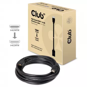 CLUB3D High Speed HDMI™ 1.4 HD pikenduskaabel 5m/16ft isane/emane