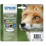 Epson Fox mitmikpakend 4-värviline T1285 DURABrite Ultra tint, must, tsüaan, magenta, kollane, 5,9 ml, 3,5 ml, 1 tk, Mitmikpakend
