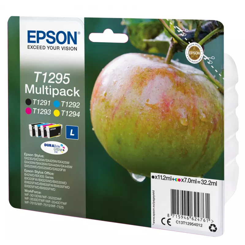 Tindikassett Epson Mitmikpakend T1295 Must Tsüaan magenta Kollane