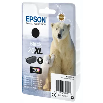 Kassett Epson 26XL Must 500 lehekülge Tint C13T26214012