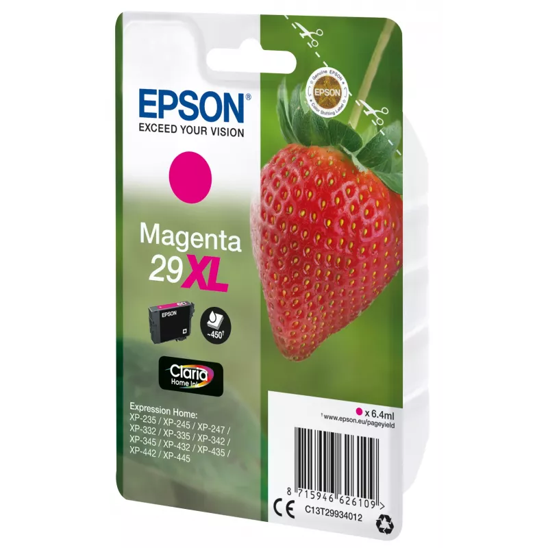 Prindikassett Epson üksikpakend Magenta 29XL Claria Home