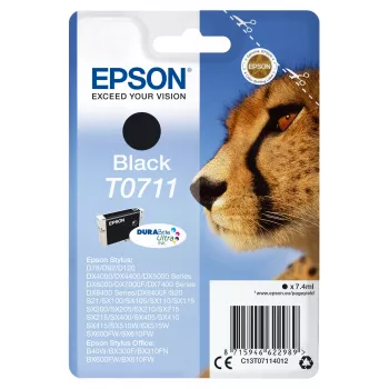 Epson Cheetah üksikpakend must T0711 DURABrite Ultra tint