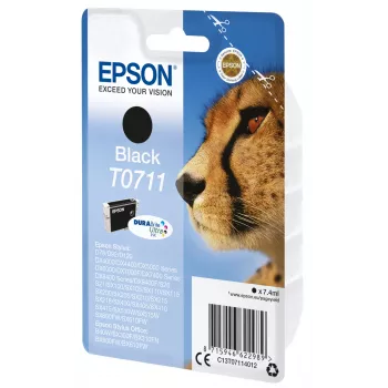 Epson Cheetah üksikpakend must T0711 DURABrite Ultra tint