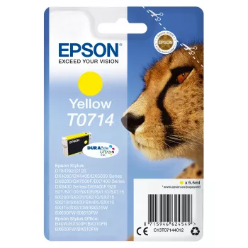 Epson Singlepack kollane T0714 DURABrite Ultra Ink