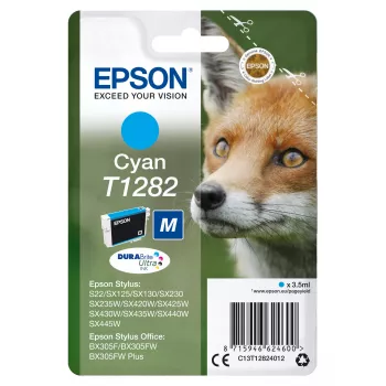 Epson Fox Singlepack tsüaan T1282 DURABrite Ultra tint, tsüaan, 3,5 ml, 1 tk, 260 lehekülge