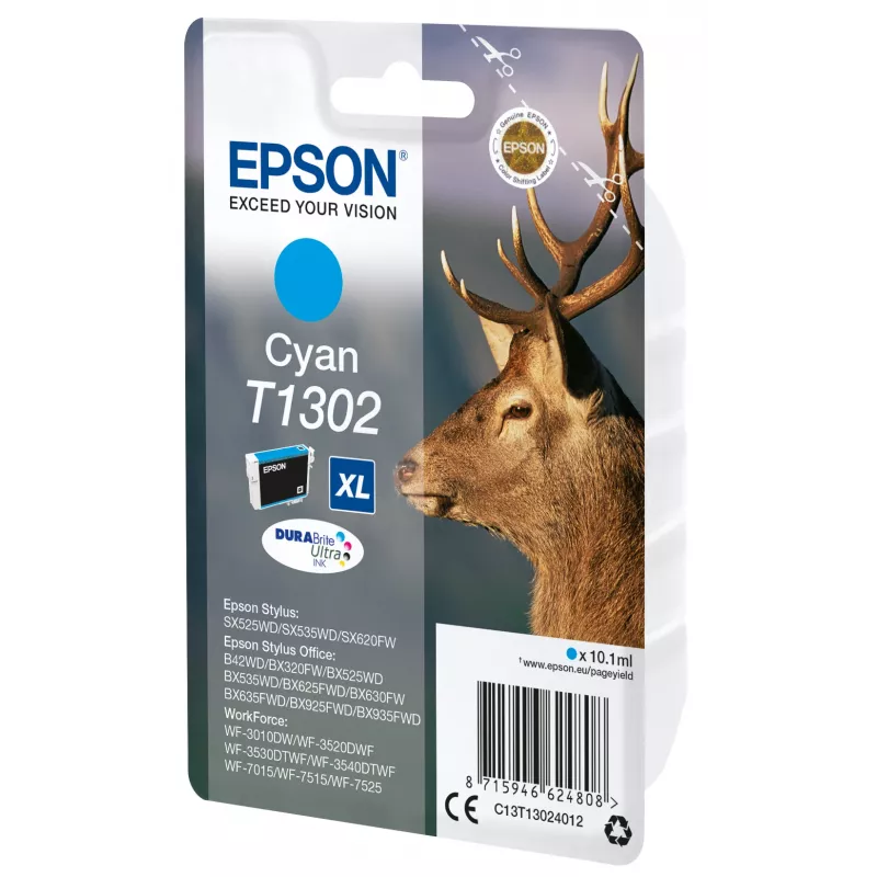 Epson Stag üksikpakend tsüaan T1302 DURABrite Ultra tint