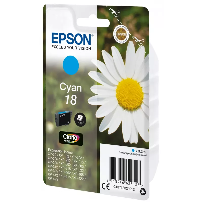 Epson Daisy Singlepack tsüaan 18 Claria Home Ink