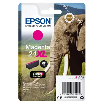 Kassett Epson Magenta Tint 24XL C13T24334012 Claria Photo HD