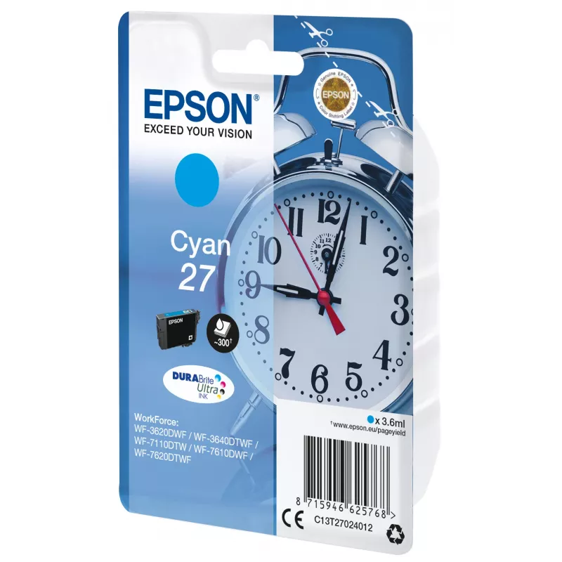 Epson äratuskell üksikpakend tsüaan 27 DURABrite Ultra tint