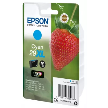 Epson Strawberry Singlepack tsüaan 29XL Claria Home Ink, suur (XL) tootlus, tsüaan, 6.4 ml, 1 tk, 450 lehekülge