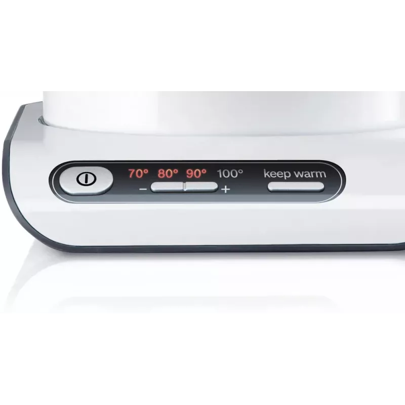 Bosch TWK8611P elektriline veekeetja 1,5 L 2400 W antratsiit, roostevaba teras, valge