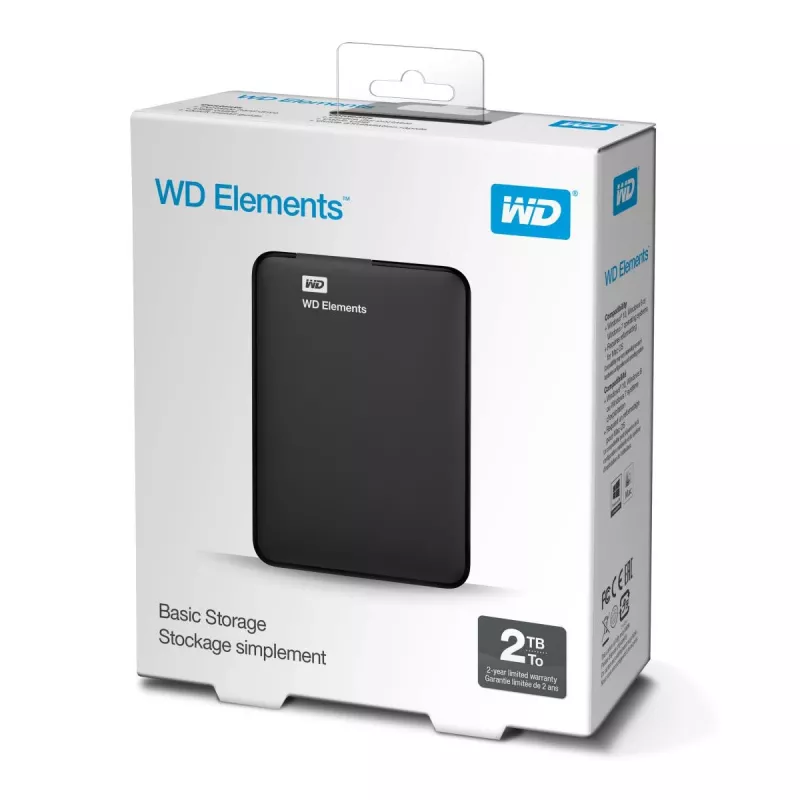 WESTERN DIGITAL Portable Storage - WD Elements - 2TB - USB-A 3.0