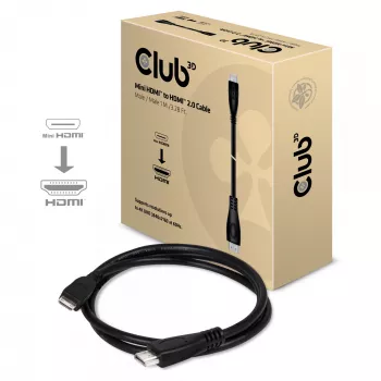 CLUB3D Mini HDMI™ to HDMI™ 2.0 4K60Hz kaabel 1 m / 3,28 jalga