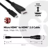 CLUB3D Micro HDMI™ to HDMI™ 2.0 4K60Hz kaabel 1M / 3.28 jalga