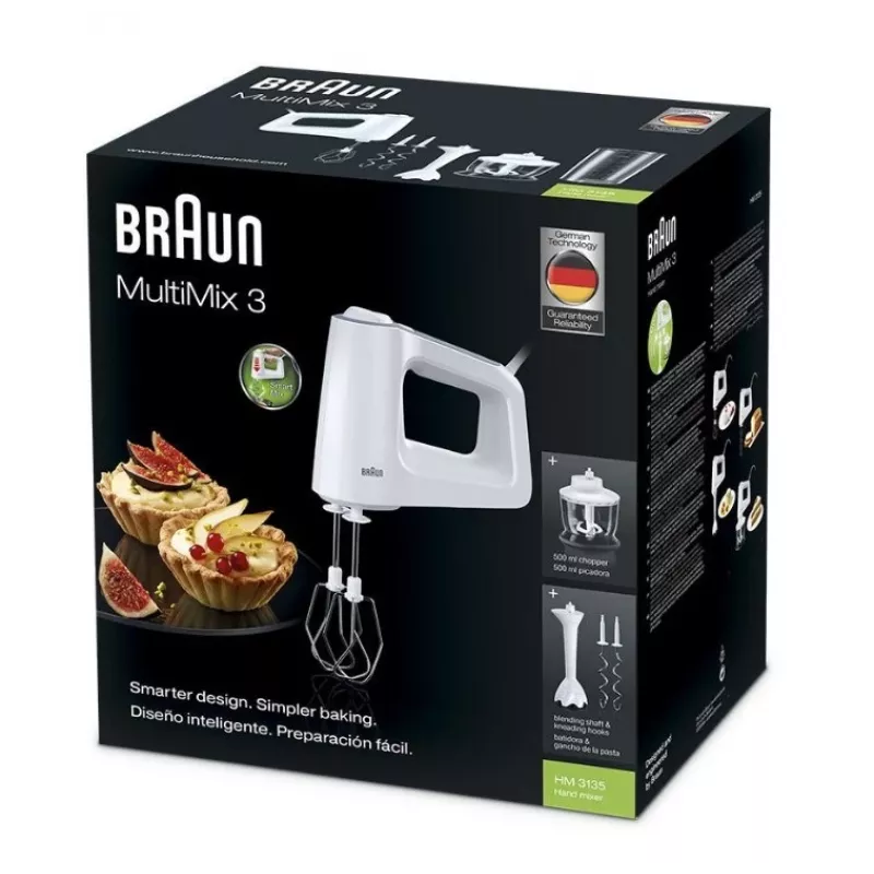 Braun HM 3135 WH käsimikser 500 W Hall, Valge
