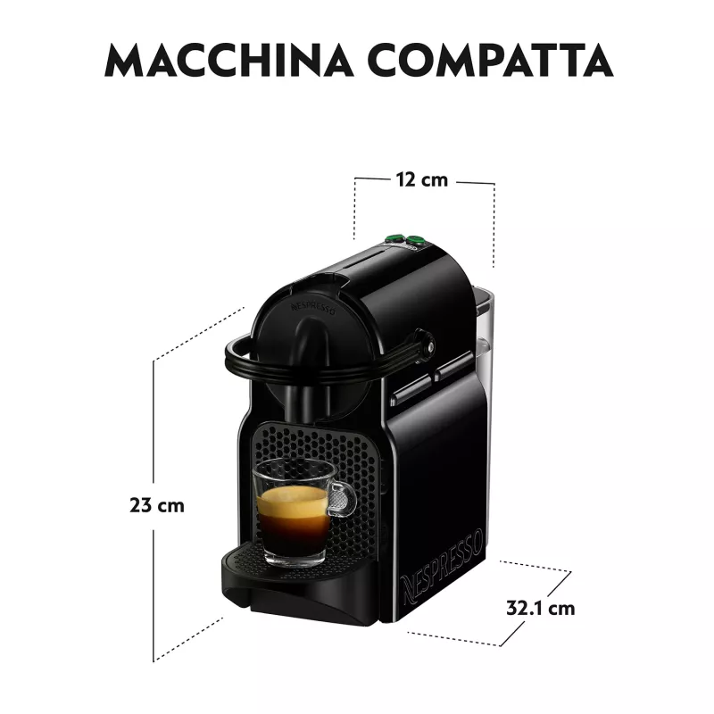 Kapsli espressomasin De’Longhi Inissia EN 80.BAE, Nespresso, 0,7 L veepaak, 19 baari, must