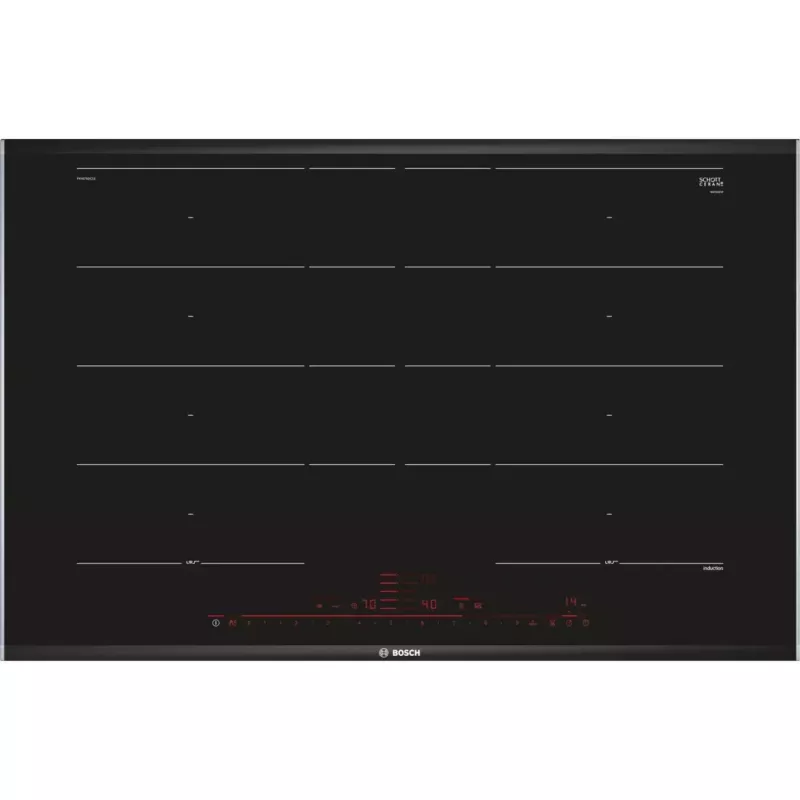 Bosch Serie 8 PXY875DC1E pliit Must Sisseehitatav 81 cm Tsoon-induktsioonpliit 4 tsooni