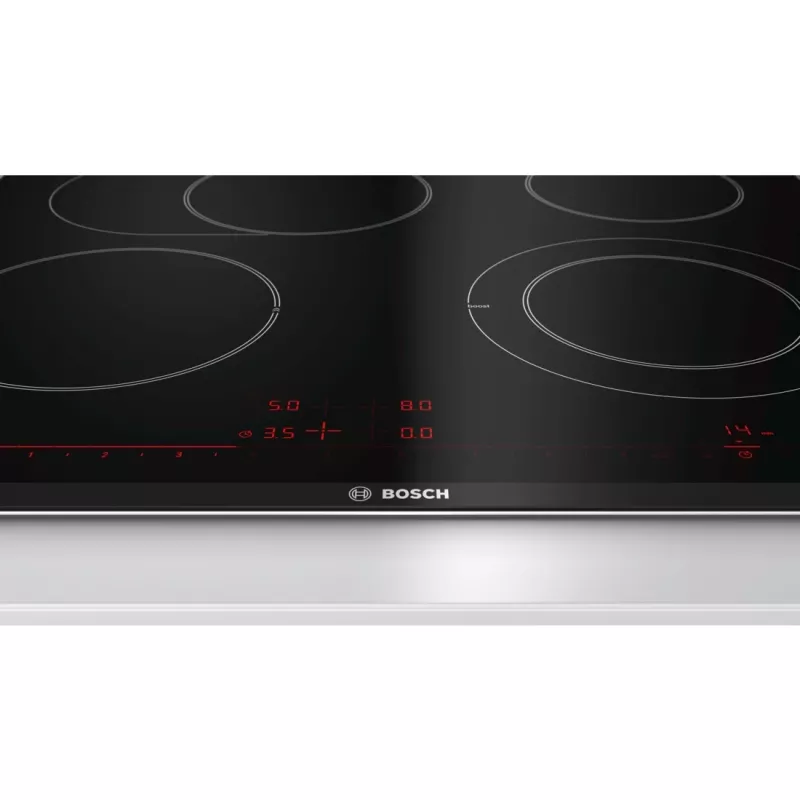 Bosch Serie 8 PKN675DP1D pliit, must, roostevaba teras, sisseehitatud keraamiline pliit, 4 tsooni