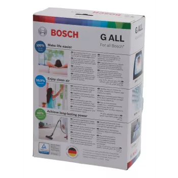 Tolmuimeja tarvik Bosch BBZ 41FGALL — 4 tolmukotti ja 1 filter, kaal 0,14 kg, kompaktne pakend