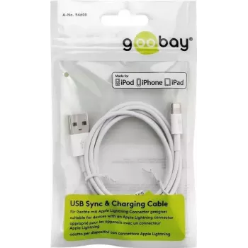 Goobay Lightning USB laadimis- ja sünkroonimiskaabel 2 m Lightning USB A