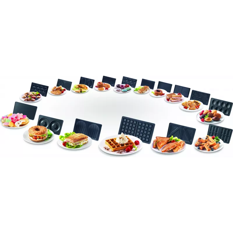 Tefal Snack Collection SW852D võileivamasin 700 W Must, Roostevaba teras