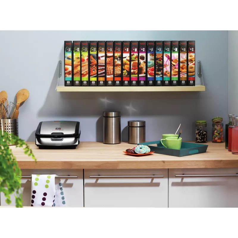 Tefal Snack Collection SW852D võileivamasin 700 W Must, Roostevaba teras