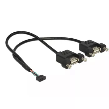 USB-kaabel DeLOCK 84832 USB 2.0 0,25 m 2 x USB A Must