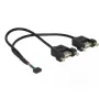 USB-kaabel DeLOCK 84832 USB 2.0 0,25 m 2 x USB A Must