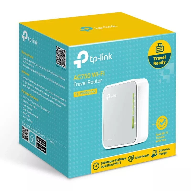 TP-Link TL-WR902AC traadita ruuter Fast Ethernet Dual-band (2,4 GHz / 5 GHz) 4G Valge