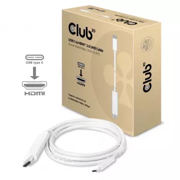 CLUB3D USB-C HDMI™ 2.0 UHD aktiivkaabel 1,8 m / 5,9 jalga