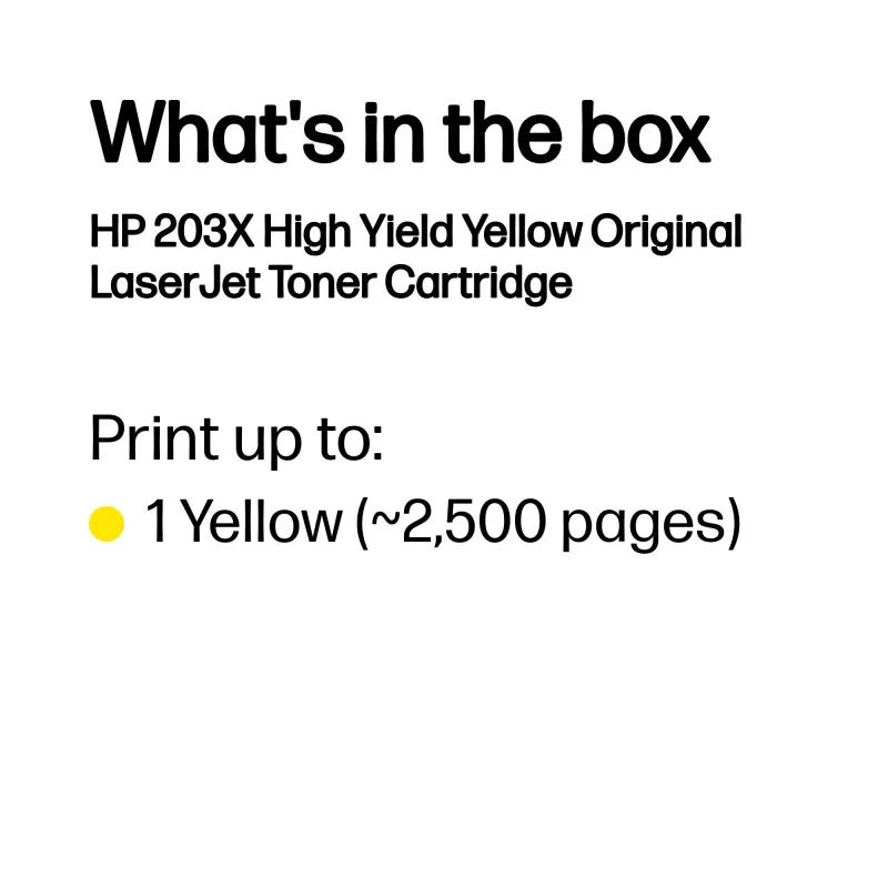 HP LaserJet 203X suure saagikusega kollane originaaltoonerikassett