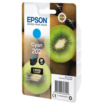 Kassett EPSON tindipulk Singlepack Kiwi tsüaan 202 Claria Premium Ink 4,1 ml