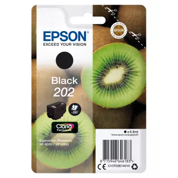 Tindikassett EPSON üksikpakk Kiwi Must 202 Claria Premium Ink 6,9 ml