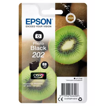 Kassett Epson 202 4,1 ml fotomust Expression Premium XP-6000 XP-6005 XP-6100 XP-6105 jaoks