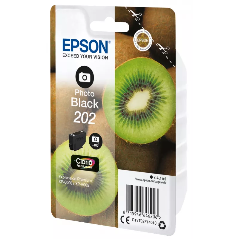 Kassett Epson 202 4,1 ml fotomust Expression Premium XP-6000 XP-6005 XP-6100 XP-6105 jaoks