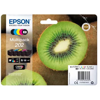 Epson Kiwi Multipack 5 värvi 202 Claria Premium tint