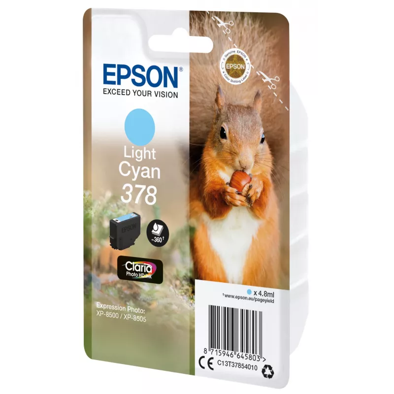 Epson Squirrel Singlepack Light tsüaan 378 Claria Photo HD tint