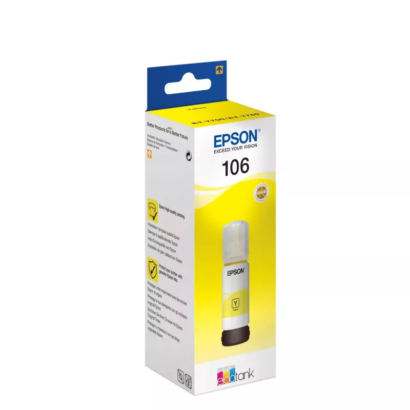 Epson 106 EcoTank kollase tindi pudel