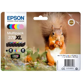 Epson Squirrel Multipack 6 värvi 378XL Claria Photo HD tint