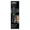 Paddle hairbrush BRAUN BR710 for adults, Must and roheline, 175 g