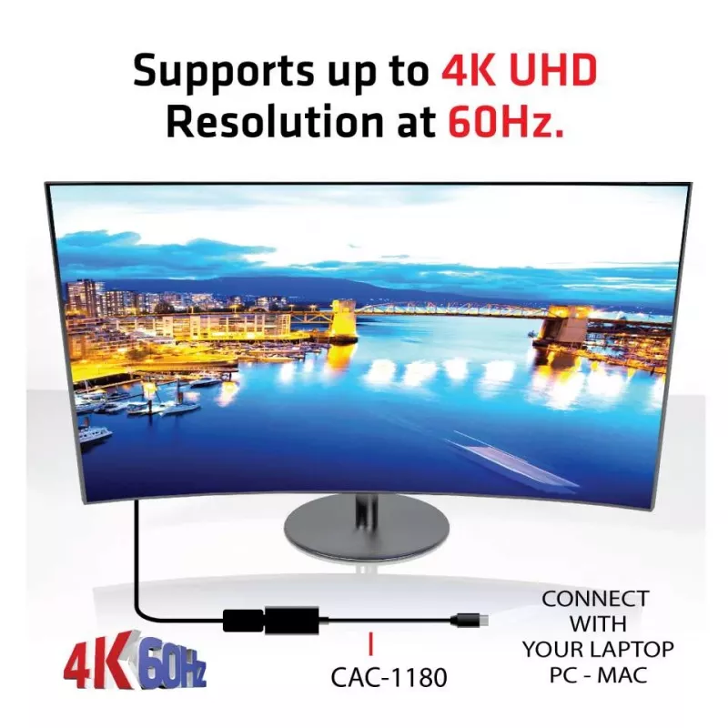 CLUB3D Mini DisplayPort 1.4 – HDMI 2.0b HDR aktiivadapter