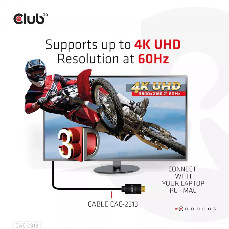 CLUB3D HDMI 2.0 4K60Hz RedMere kaabel 10m/32.8ft