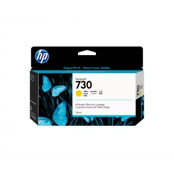 HP 730 130-ml kollane DesignJet tindikassett, HP DesignJet T1700 printeriseeria, Termiline tindiprinter, Kollane, Singapur, 202 mm, 129 mm