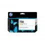 HP 730 130-ml kollane DesignJet tindikassett, HP DesignJet T1700 printeriseeria, Termiline tindiprinter, Kollane, Singapur, 202 mm, 129 mm