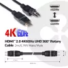 CLUB3D HDMI 2.0 4K60Hz UHD 360 kraadi pööratav kaabel 2m/6.74ft