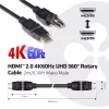 CLUB3D HDMI 2.0 4K60Hz UHD 360 kraadi pööratav kaabel 2m/6.74ft